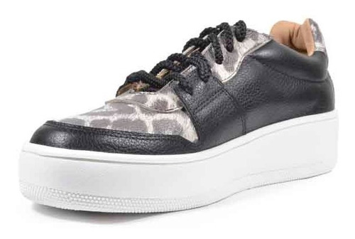 Imagen 4 de 8 de Zapatillas De Mujer De Cuero Cordones Bengal - Ferraro