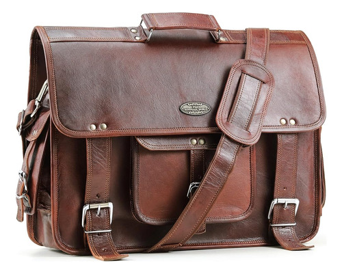 Hecho A Mano World Leather Messenger Bags Para Hombres Mujer