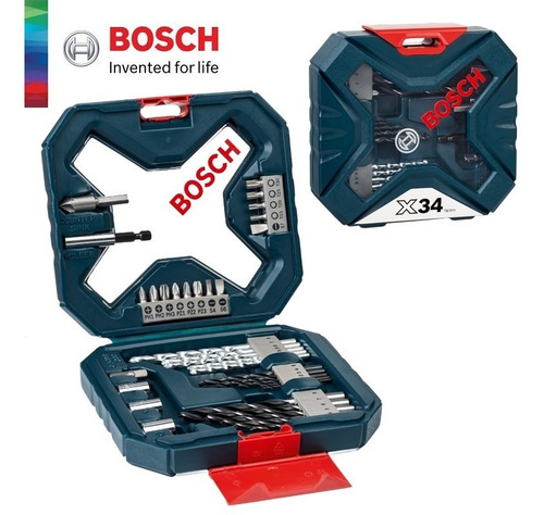 Imagen 1 de 2 de Juego De Brocas Y Puntas Bosch 34 Piz.