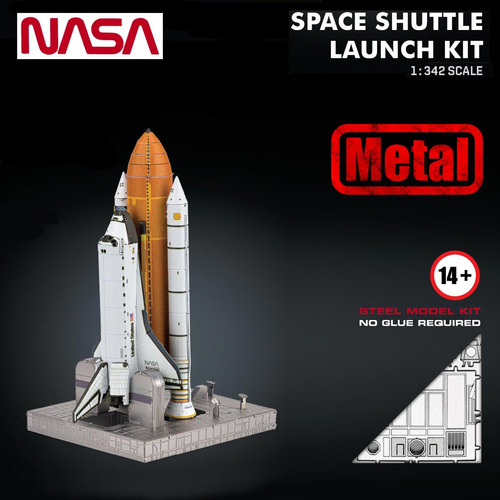 Quebra Cabeça Puzzle 3d Metal Ônibus Espacial Space Shuttle