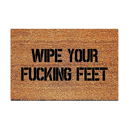 Funny Wipe Your Fucking Feet Entryway Outdoor Floor Mat...