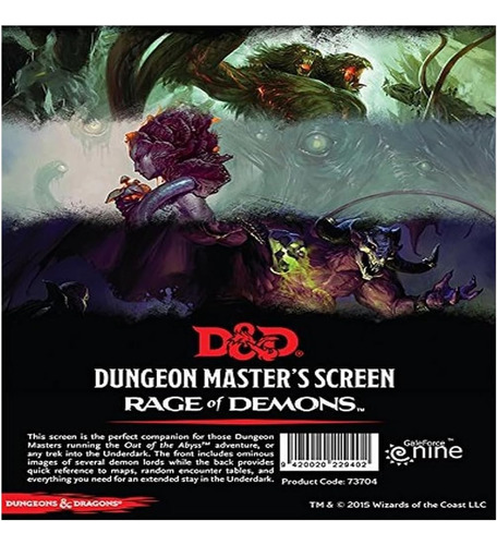 Gale Force Nine Dungeons & Dragons - La Ira De Los Demonios