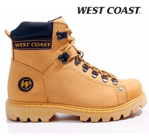 Bota Coturno West Coast Worker 5790 Couro Legítimo Amarelo | Mercado Livre