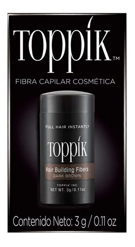 Fibras Capilares Queratina Café Oscuro 3g Toppik Sfn