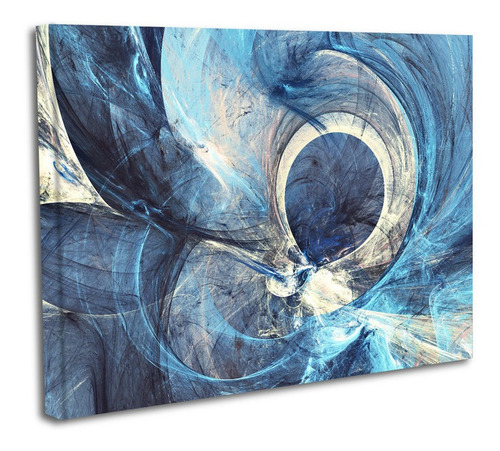 Cuadro Lienzo Canvas 45x60cm Pintura Abstracta Vacio Azul