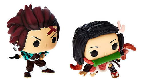 Funko Animación: Demon Slayer Tanjiro Y Nezuko Paquete De 2