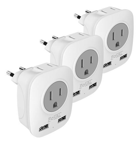 Adaptador Conector Peo International Travel Power 2 Usb