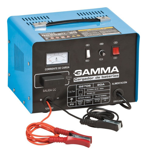 Cargador Bateria Portatil Gamma 20 Amp Auto 12/24v Gtia 2 Añ