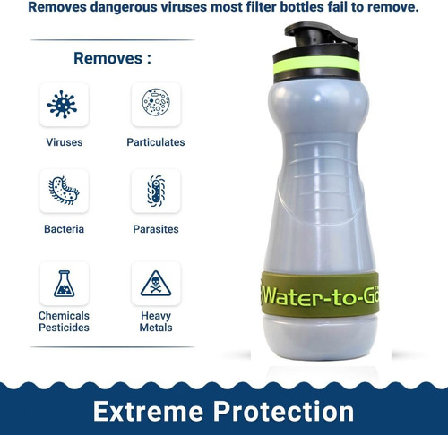 Botella Con Filtro De Agua Water-to-go, Perfecta Para Sender