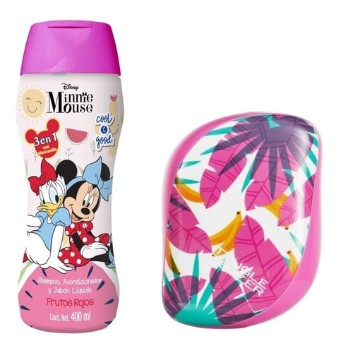 Disney Set De Shampoo 3 En 1 Minnie Mouse + Tangle Teezer 