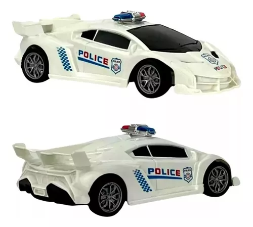 Carrinho Controle Remoto Grande Super Carro Policia Sport