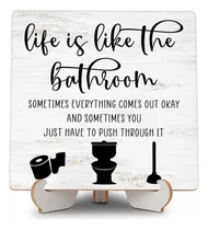 Comprar Divertidos Letreros De Baño  La Vida Es Como El Baño, Decor