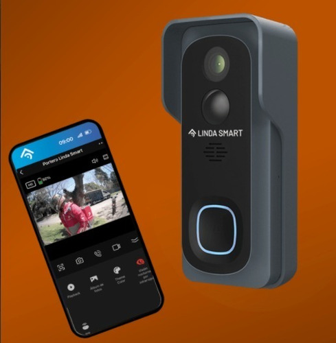 Imagen 2 de 6 de Timbre Smart Doorbell Con Cámara Wifi Linda + Ding Dong