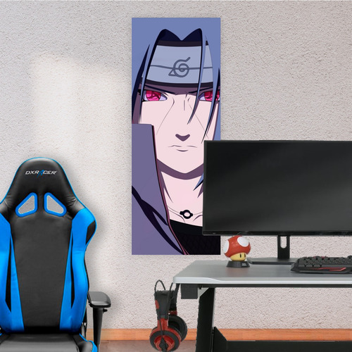 Cuadro Grande 30x80 Cm Naruto Itachi Mangekyou Sharingan