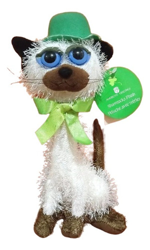 Gato Gatito Peluche Twisted Whiskers Shamrocks Plush 23 Cm.
