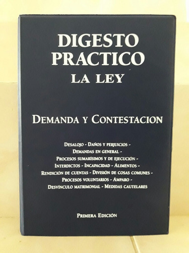 Derecho. Digesto Práctico: Demanda Y Contestación. Novellino