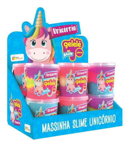 Slime Gelelé Slime Balde Unicornio