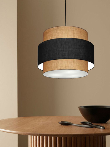 Lustre Sala De Jantar Com Desvio Vivare Md-4398 Cúpula 45cm