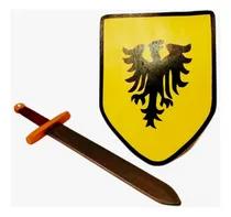 Comprar Espada Y Escudo Rey Caballero Medieval De Madera Baum