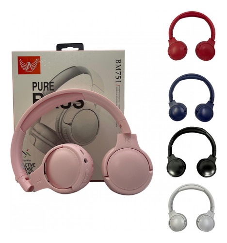 Fone De Ouvido Bluetooth Pure Bass Altomex - Extra Grave Cor Rosa