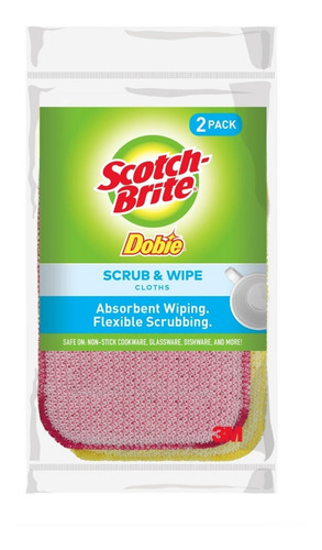 Esponjas Scotch Brite 3m Dobie Scrub & Wipe 2 Pzs Importadas