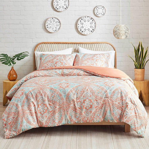 Juegos De Cama Hyde Lane Full/queen Coral - Set De Cama Clas