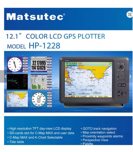 Plotter + Fishfinder Matsutec Hp-1228f