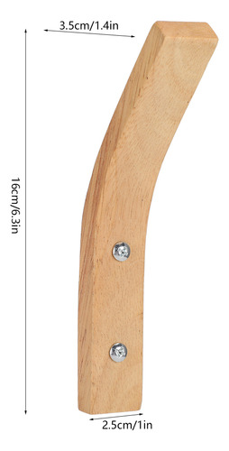 Ganchos De Madera, 2 Ganchos Para Montar En La Pared, Abrigo