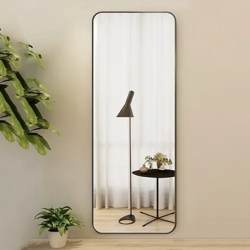 Espejo Rectangular 125x45 Cm Moderno Deco Negro