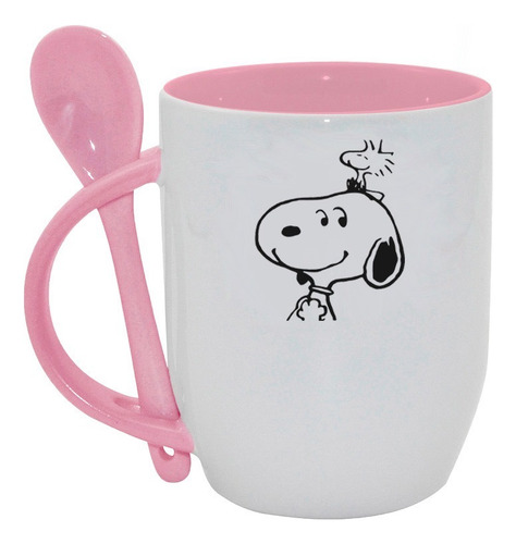 Taza Con Cucharita De Snoopy