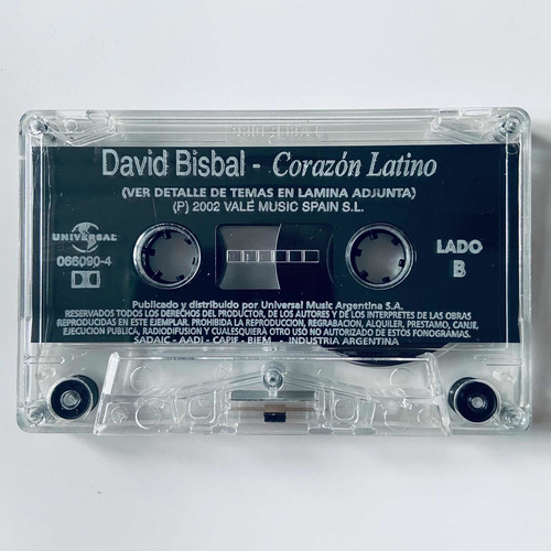 David Bisbal - Corazón Latino Cassette Nuevo