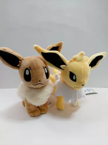 Jolteon Evoluções Evolution Eevee Pokemon Pelúcia 17cm