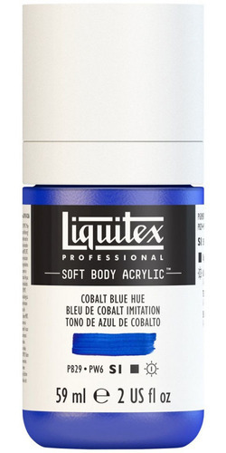 Tinta Acrílica S1 Cobalt Blue Hue Soft Body Liquitex 59ml