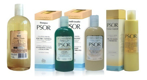 Psoriasis - Kit Grande 4 Productos - Psor Dermabine® Fragancia Natural Tipo de envase Pomo Tipos de piel Sensible
