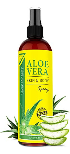 Spray De Aloe Vera Orgánico Seven Minerals 12 Onzas Para