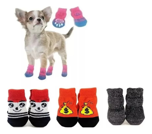 Medias Calcetines Zapatos Antideslizante Para Perros Y Gatos