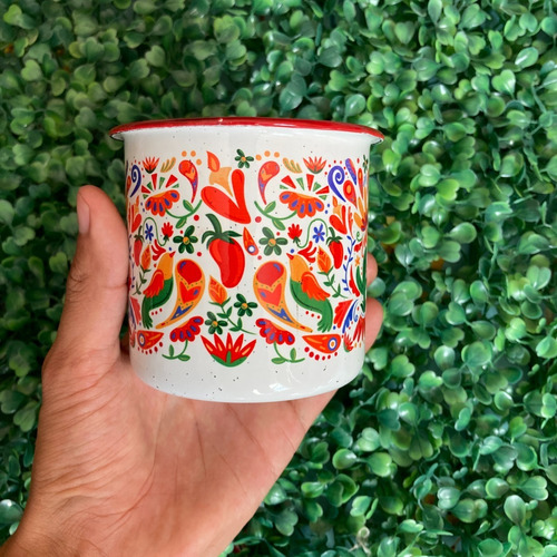 Imagen 2 de 4 de Taza Peltre Tenango D4 Diseño Mexicano Mexico