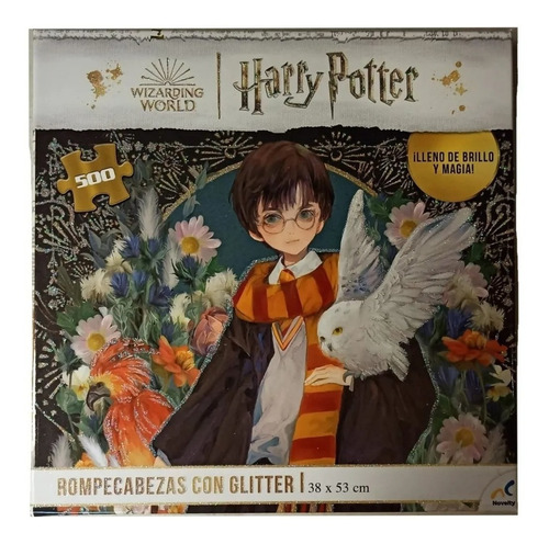 Rompecabezas Novelty Corp Harry Potter Glitter De 500 Piezas