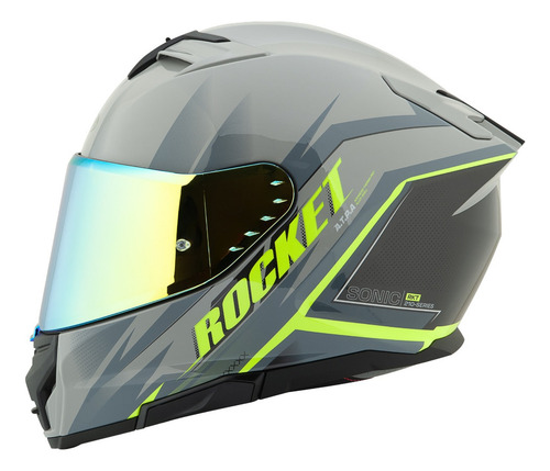 Casco Integral Joe Rocket Rkt210 Sonic + Mica Iridium Gris Oscuro Lisa L