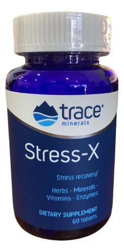 Trace Minerals Stress-x Vitaminas-minerales 60 Tabletas Sabor Sin Sabor