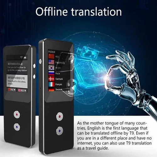 Tradução portátil w1 pro 117 linguagem em dois sentidos dispositivo tradutor  de fala instantânea offline tradutor de voz automática - AliExpress