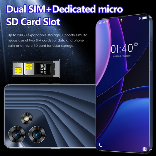 P Smartphone Hot30 Con Desbloqueo Lateral Con Huella Digital A