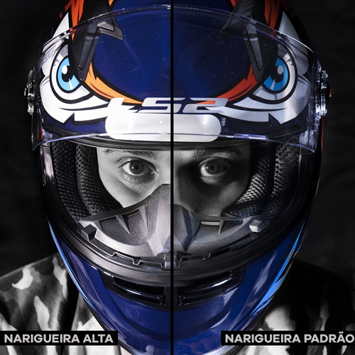 Narigueira Super Alta Racing Capacete Ls2 Ff358 E Ff353