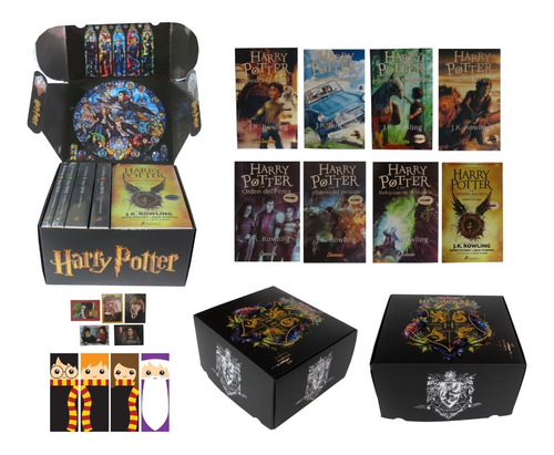 Colección Harry Potter 8 Libros Con Caja + Varita Hermione