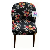 Comprar 06 Fundas Para Sillas Vintage Butacas - Negro Floral