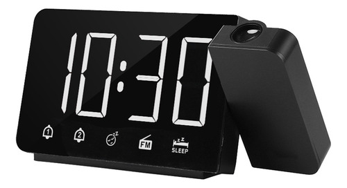 Proyección Reloj Alarma 180° Proyector Con Radio Fm Snooze