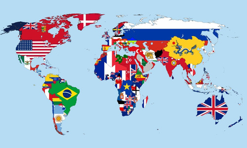 Featured image of post Mapa Mundi Com Bandeiras : Existem 224 países e regiões no mundo.