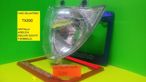 Faro Delantero  Completo Moto Tx 200
