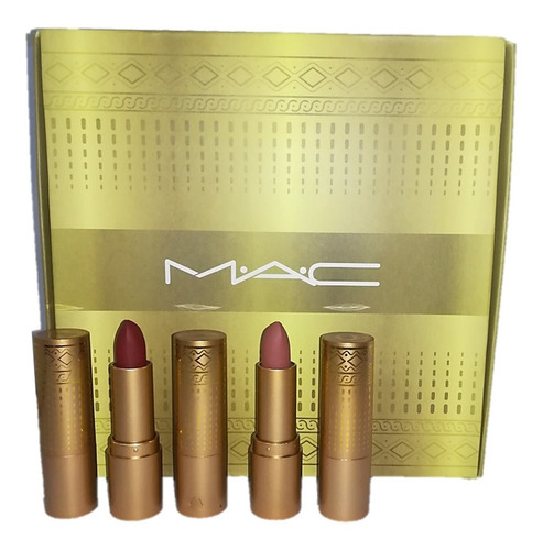 Set Dorado 12 Labiales Mate Mac 