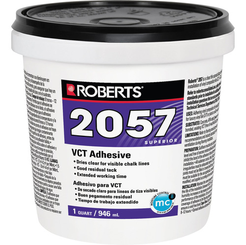 Roberts Adhesivo Vinilo 2057-0 1 Cuarto Galon Color Cremoso